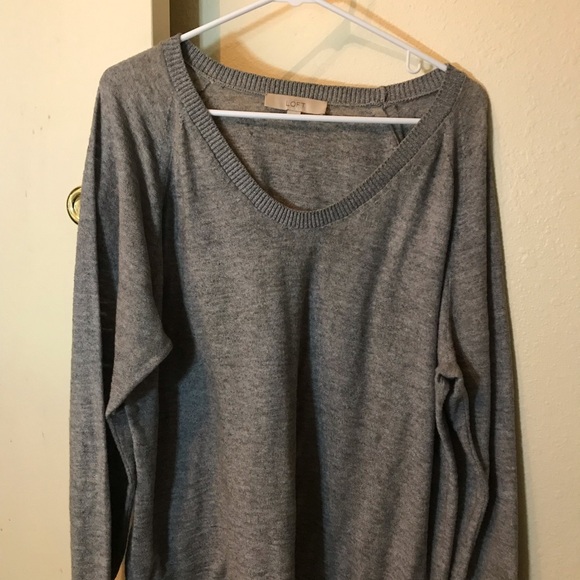 LOFT Sweaters - LOFT Gray Crew Neck Sweater